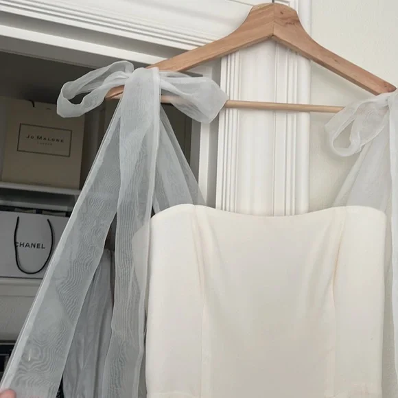 Reformation Balsam Dress White Bridal size 2 NEW WITH TAGS - Picture 3 of 4